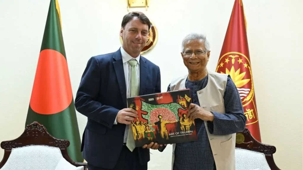 যুক্তরাষ্ট্রের আরো বেশি পণ্য আমদানি করতে প্রস্তুত বাংলাদেশ 1 ক্তরাষ্ট্রের সহকারী বাণিজ্য প্রতিনিধি ব্রেন্ডান লিঞ্চের সঙ্গে প্রধান উপদেষ্টা অধ্যাপক মুহাম্মদ ইউনূস